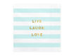 Picture of PAPER NAPKINS LIVE LAUGH LOVE BABY BLUE 33X33CM - 20 PACK
